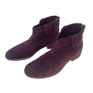 Johnston & Murphy Burgundy Stephanie Stitched Ankle Bootie